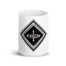 Load image into Gallery viewer, White glossy mug - The Technological Singularity Warning Sign