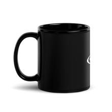Load image into Gallery viewer, Black Glossy Mug - The Technological Singularity Warning Sign
